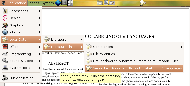 Screenshot of a converted directory tree