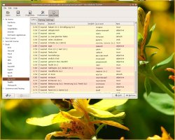Screenshot of vocabulary listing
